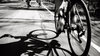 Rennrad und dessen Schatten auf der Strasse