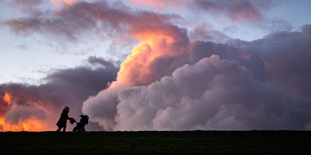 Gewitterwolken an der Nordseeküste, Norddeich