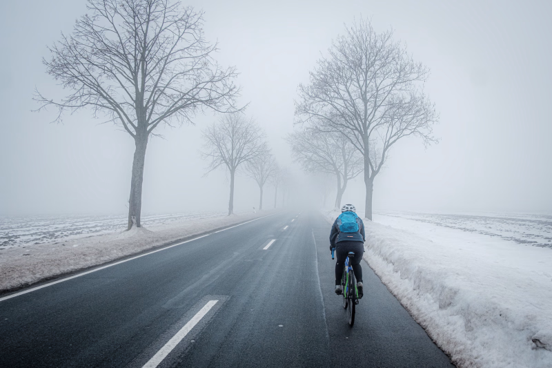 Winternebel im Februar 26, Landstrasse von Ditterke nach Kirchwehren